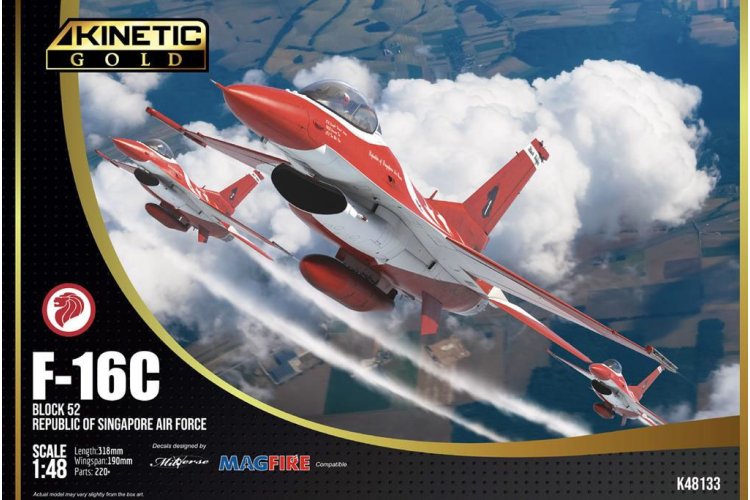 KIN48133 - Kinetic 1/48 F16C Block 52 'Black Knights' Singapore Air Force