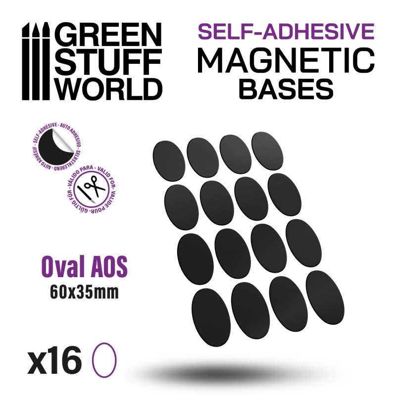 10853 - Oval Magnetic Sheet SELF-ADHESIVE - 60x35mm