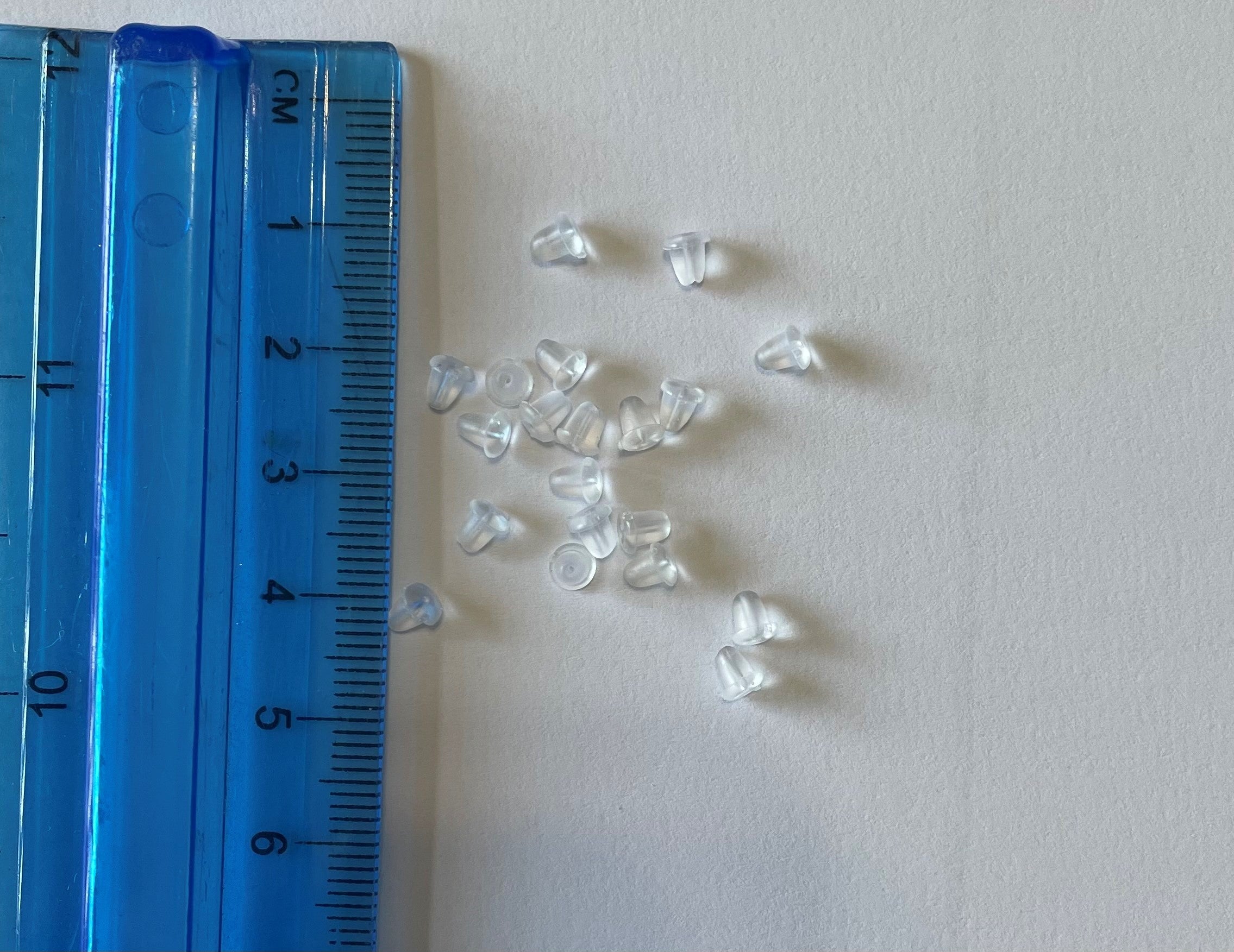 Plastic earring backs - (10 pairs)