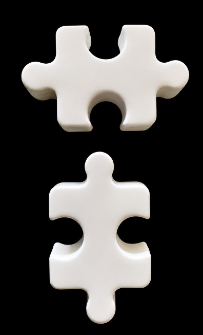 Resinite - (Eco resin) Single piece of  puzzle