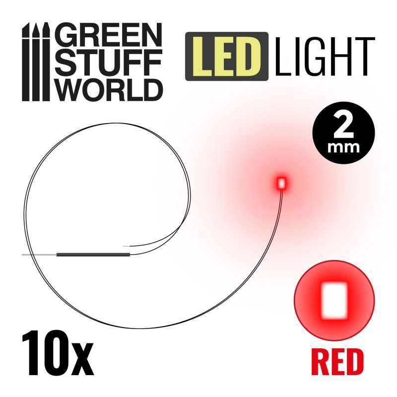 1385 - Red LED 2mm (Ten Pack)