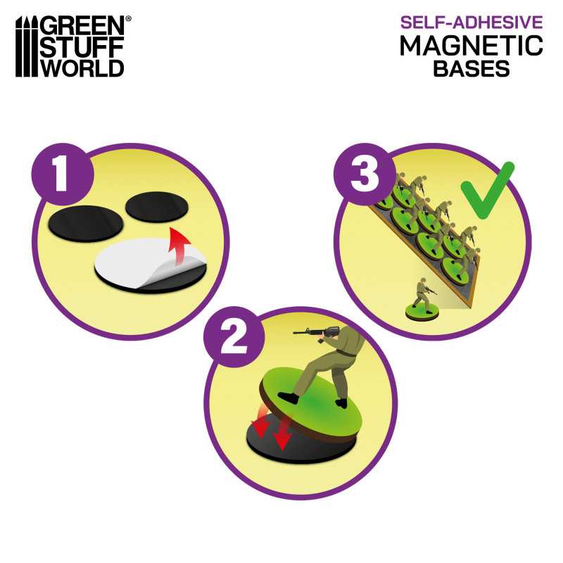 10863 - Round Magnetic Sheet SELF-ADHESIVE - 32mm