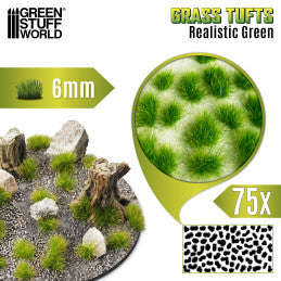 10669 GSW - Grass Tufts 6 mm - Realistic Green