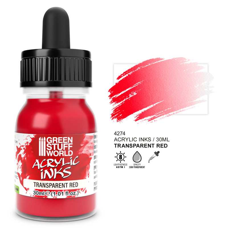 4274 - Transparent Acrylic Ink - Red