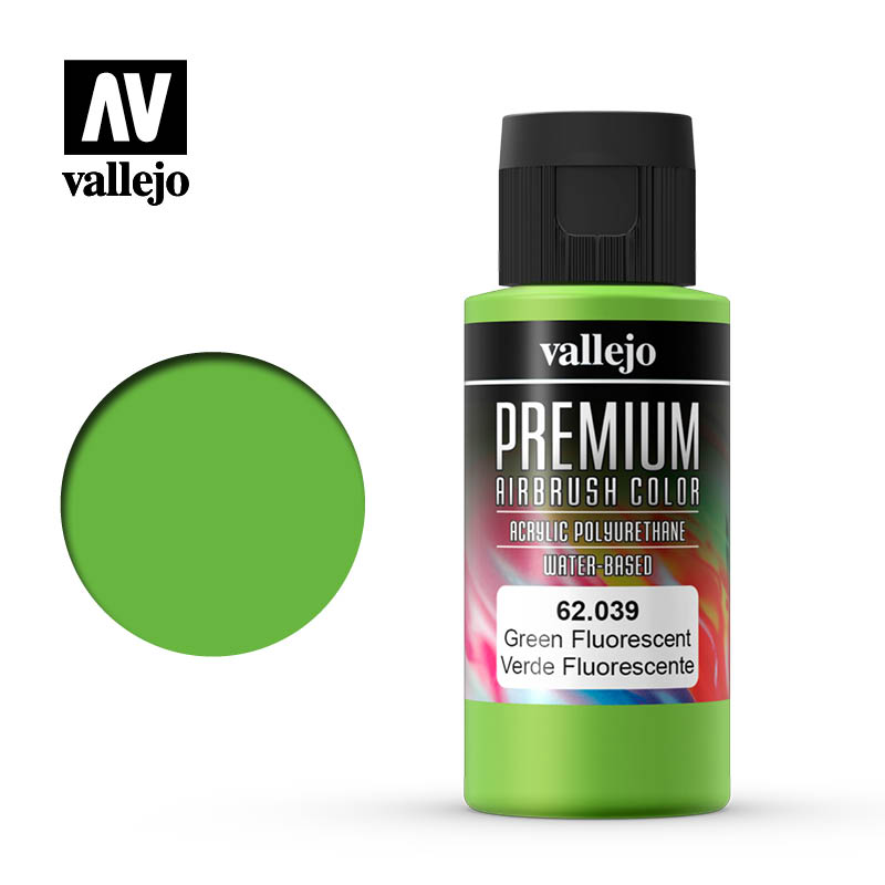 62.039 - Green - Fluorescent - Premium Airbrush Color - 60 ml