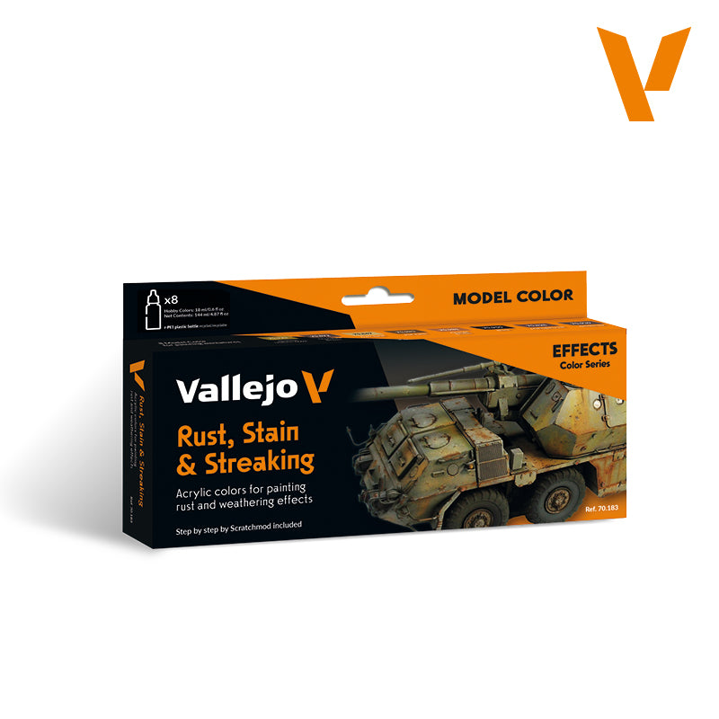 70.183 Staining, Rust and Streaking (8) - Vallejo Model Color