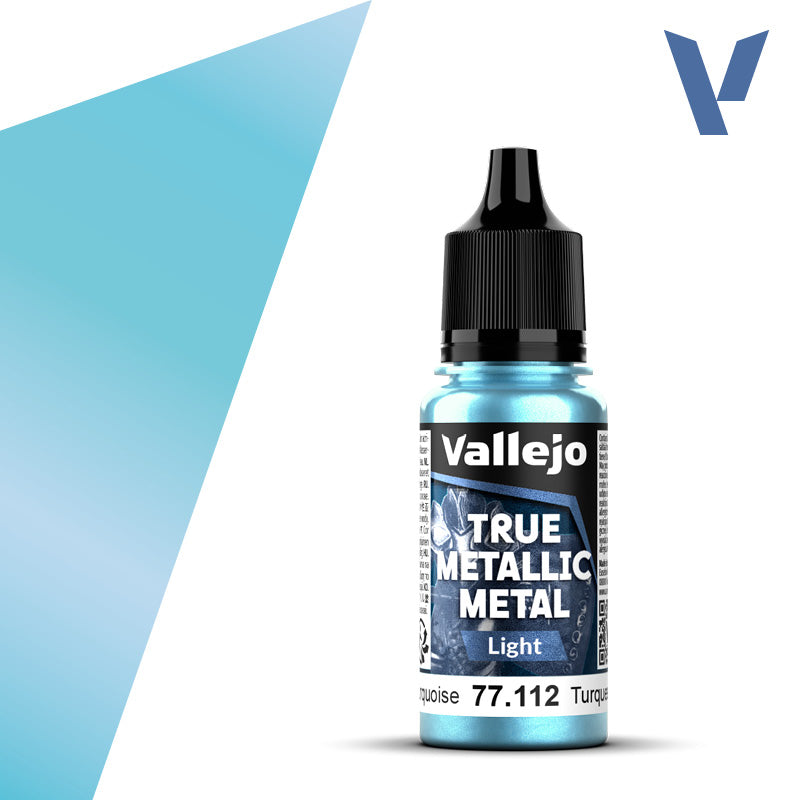 77.112 - Hydra Turquoise  - Vallejo True Metallic Metal (18ml) - Light