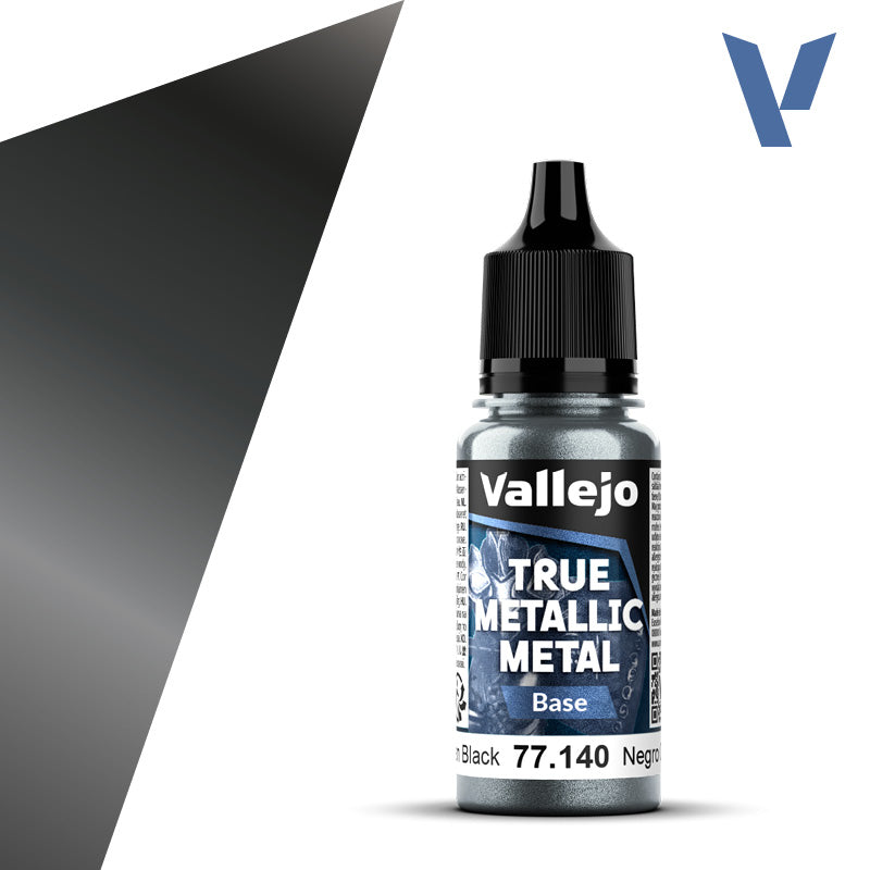 77.140 - Obsidian Black - Vallejo True Metallic Metal (18ml) - Base