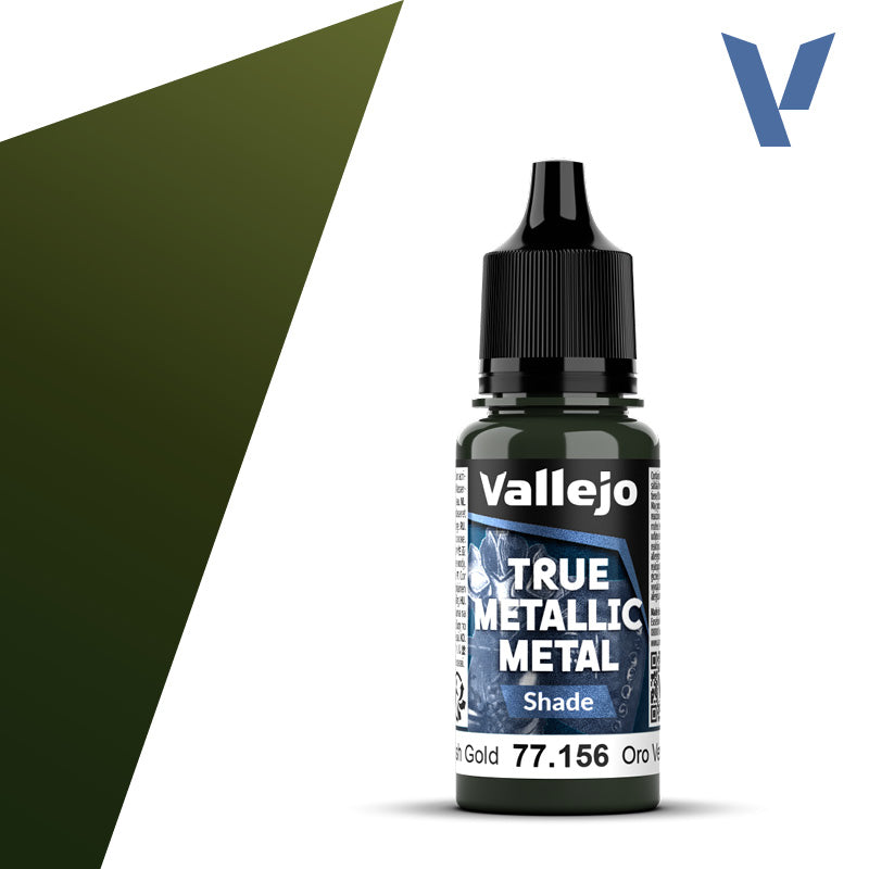 77.156 - Greenish Gold - Vallejo True Metallic Metal (18ml) - Shade