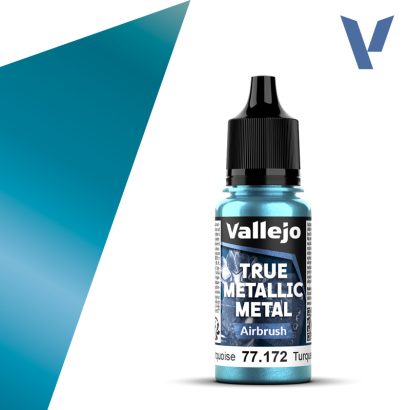 77.172 - Hydra Turquoise - Vallejo True Metallic Metal (18ml) - Airbrush