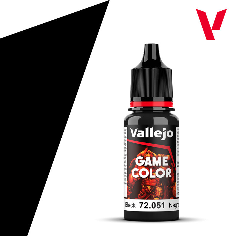 72.051 Black - 18ml - Vallejo Game Color