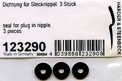 123290 - Airbrush Seal for Plug In Nipple G 1/8 unit (3 pcs) - Harder & Steenbeck