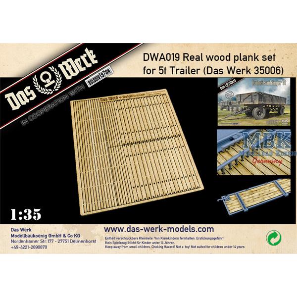 DWA019 - Das Werk - Real wood planking set for 5t Einheitsanhänger
