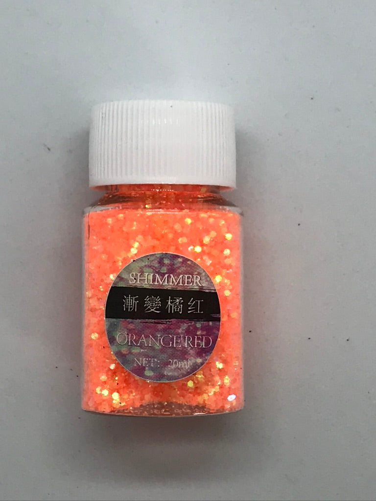 Orange -  Shimmer Glitter - +/- 20 grams