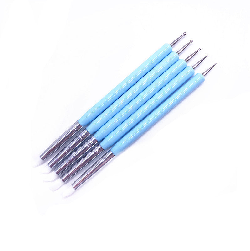 Blue Silicone Shaper with Ball Stylus ( 5 pieces)