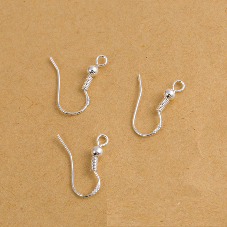 Silver Earring Hooks - (5 Pairs)