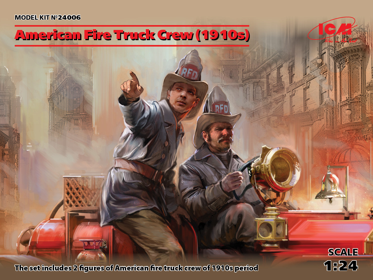 ICM 24006 - 1/24 - American Fire Truck Crew (1910s)
