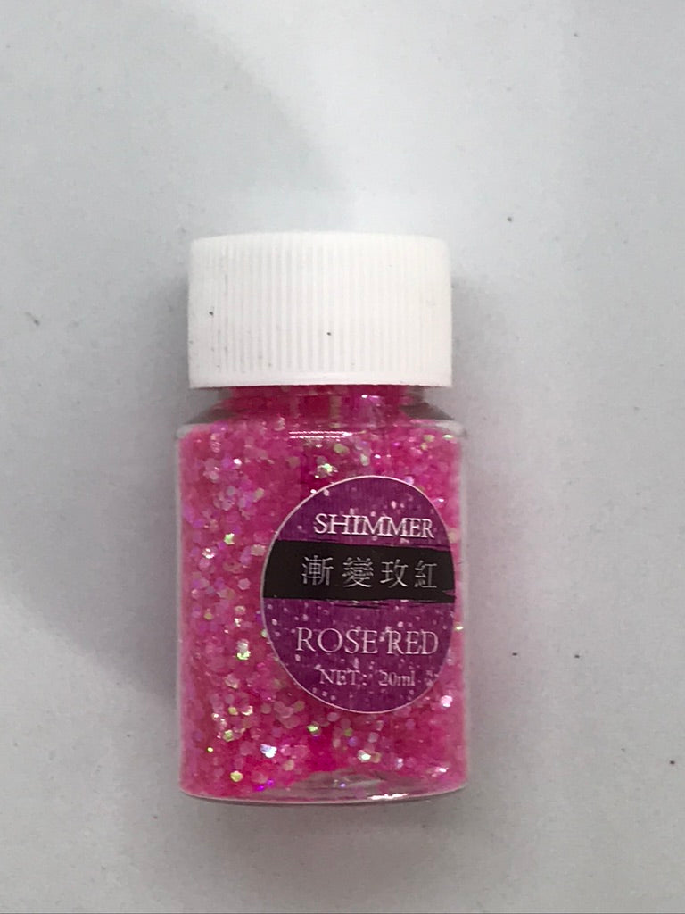Rose Red -  Shimmer Glitter - +/- 20 grams