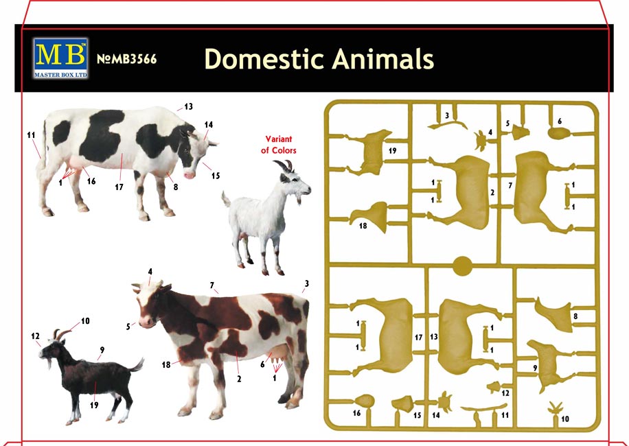 MB3566 (1/35) Domestic Animals