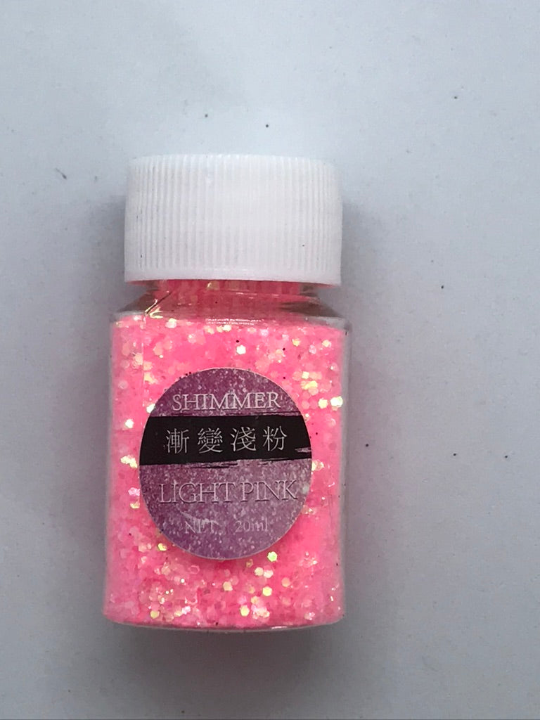Light Pink  -  Shimmer Glitter - +/- 20 grams