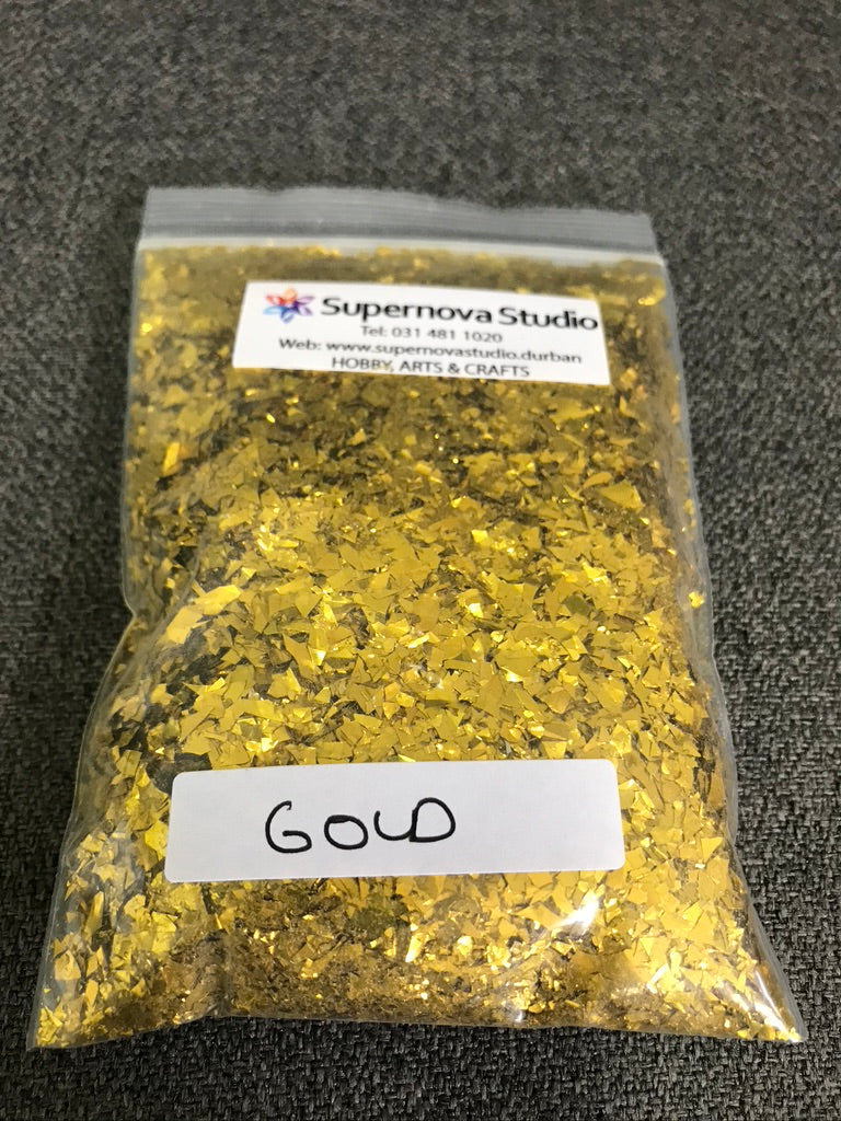 Gold - Shell Flakes for Resin - +/- 30 grams