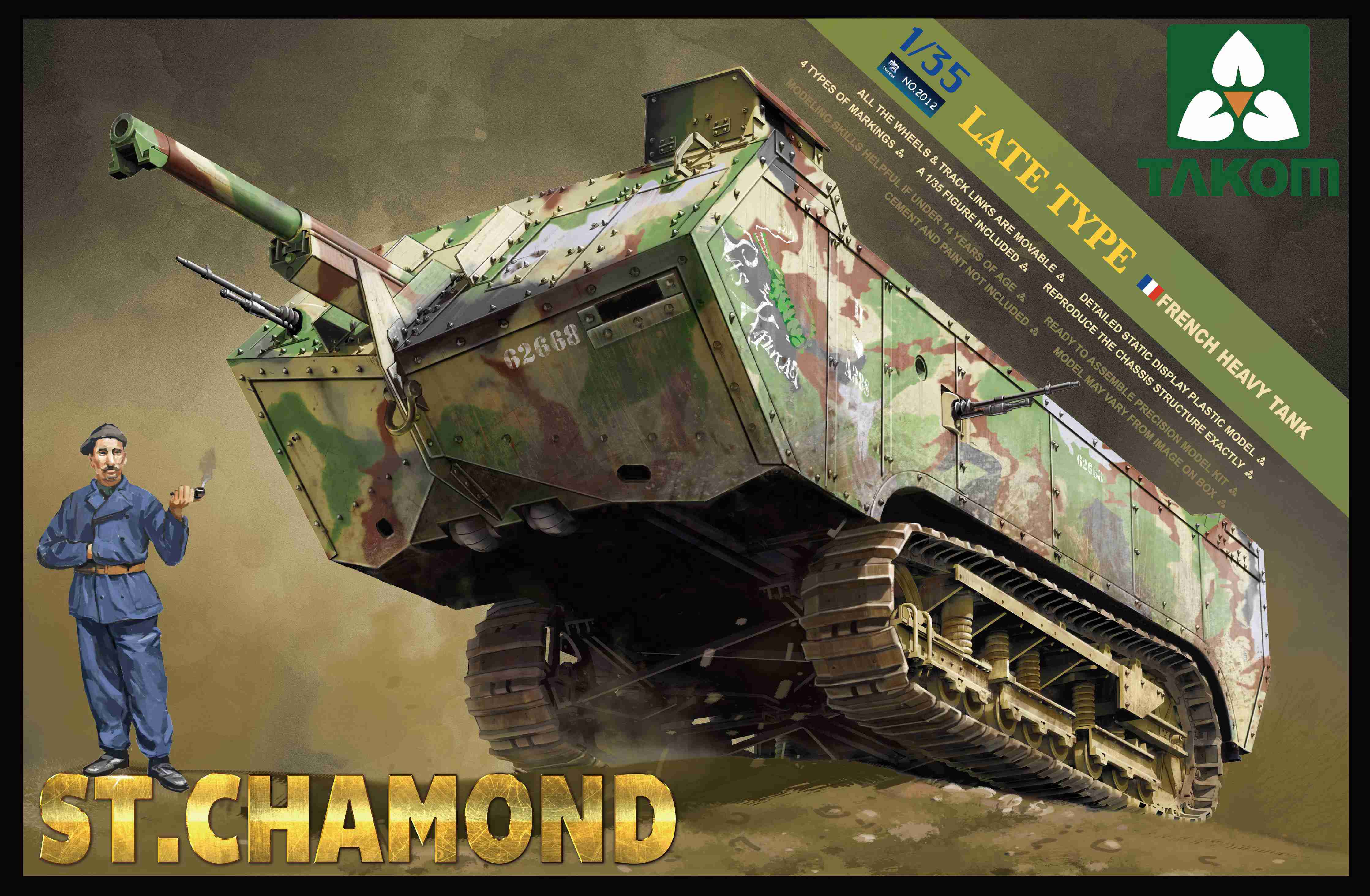 TAK2012 - 1/35 St. Chamond French Heavy Tank late type