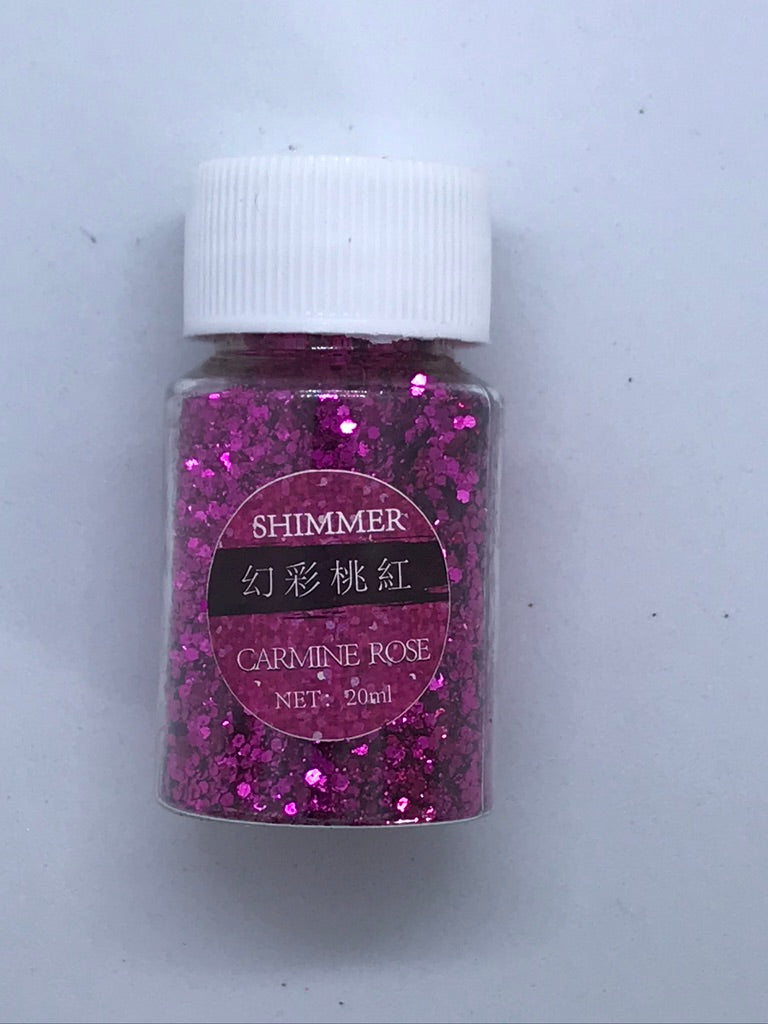 Carmine Rose -  Shimmer Glitter - +/- 20 grams