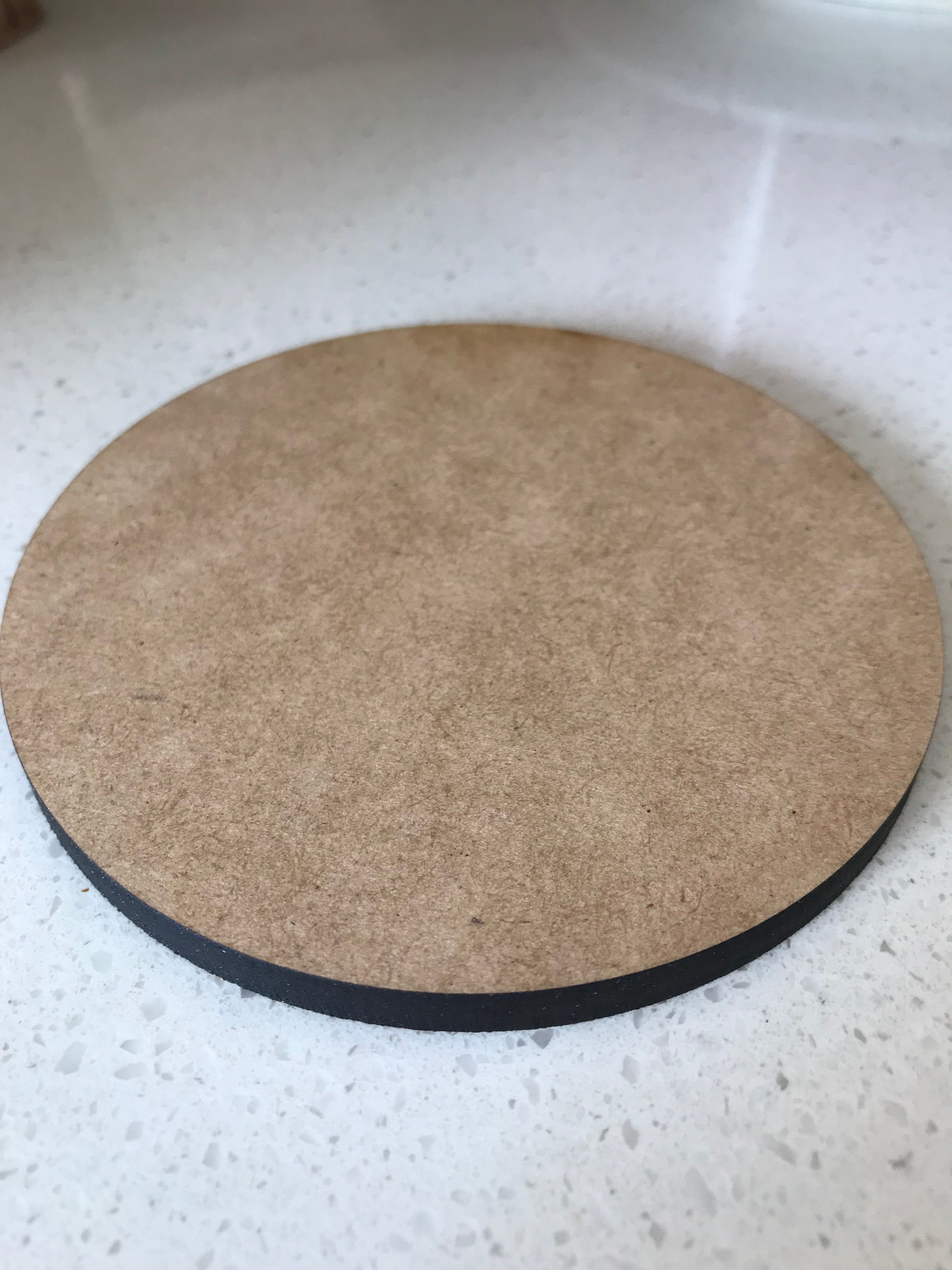 6 mm - Laser Cut Coasters - Round - 4 in a pack