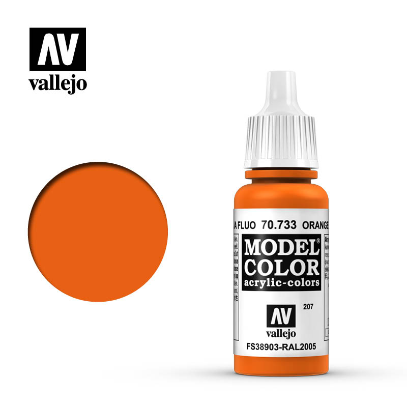 70.733 Orange Fluo (Fluorescent) - Vallejo Model Color