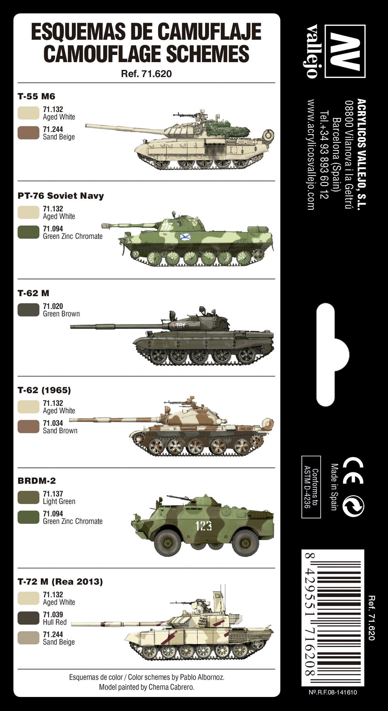 71.620 Cold War & Modern Russian Desert Patterns (8) - Vallejo Model Air Set