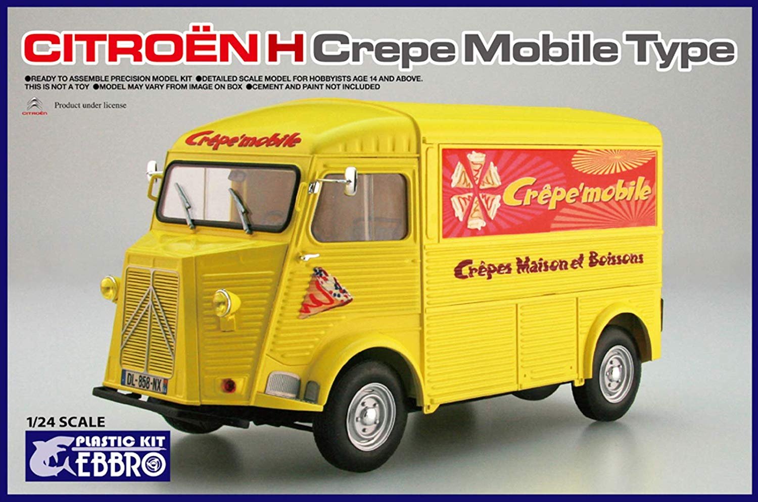 EB25013 - Citroen 1/24 Type H Crepe Mobile Food Truck