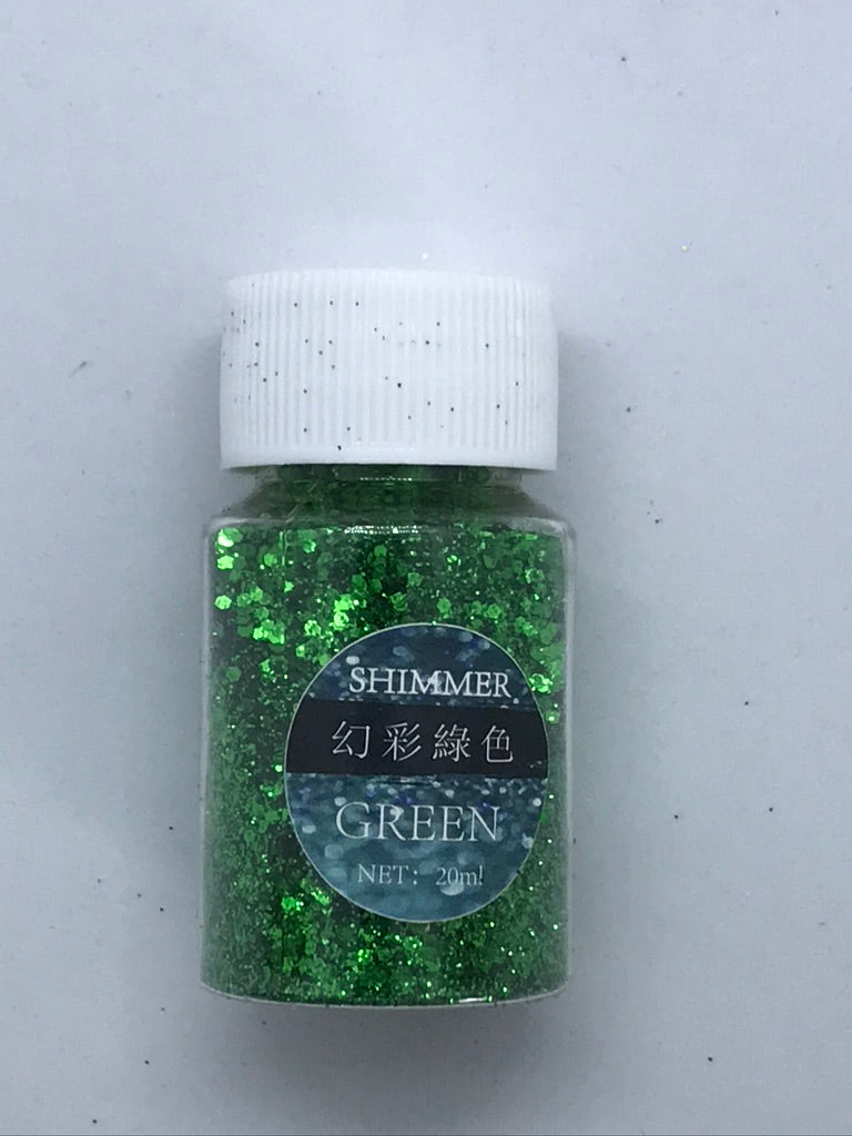 Green -  Shimmer Glitter - +/- 20 grams