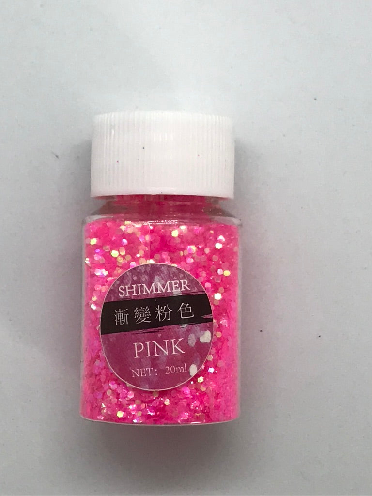 Pink -  Shimmer Glitter - +/- 20 grams
