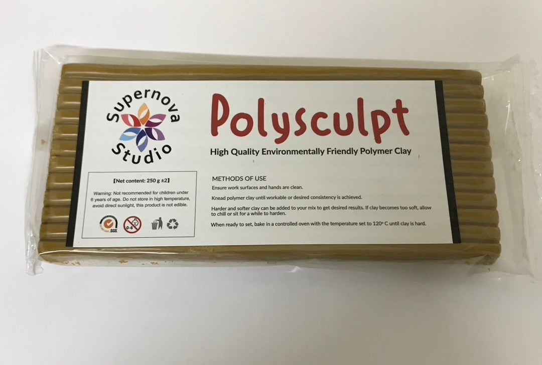 Olive Brown Polysculpt™  Polymer Clay -  250g