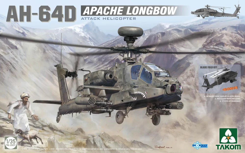 TAK2601 - Takom 1/35 AH-64D Apache Longbow Attack Helicopter