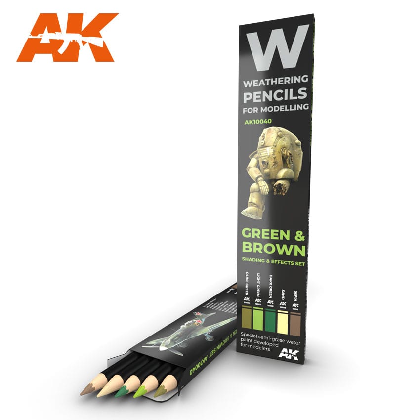 AK10040 - Weathering Pencil Set - Green & Brown