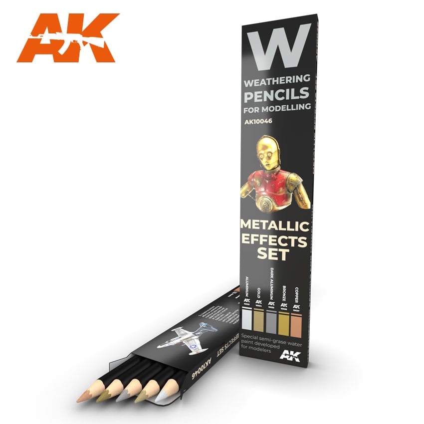 AK10046 - Weathering Pencil Set - Metallics