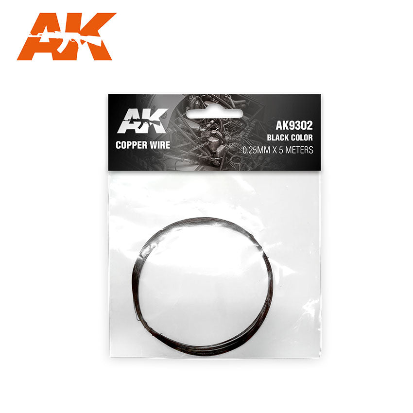 AK9302 - Copper Wire 0.25mm x 5 meters Black Colour