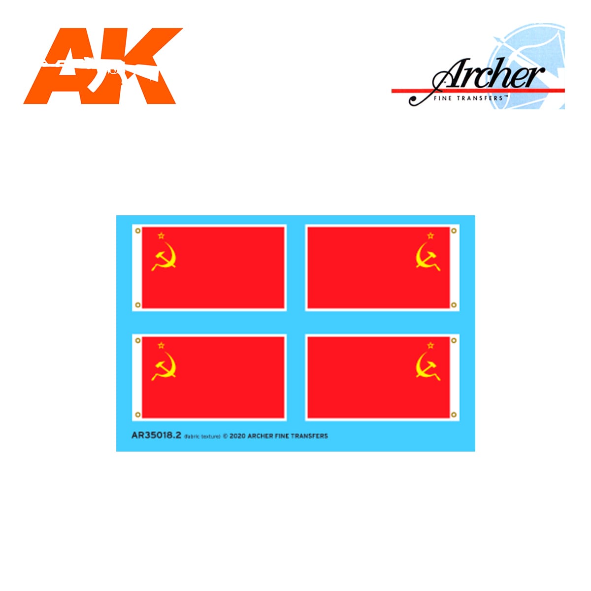 AR35018.2 - FABRIC TEXTURE SOVIET FLAGS 1/35