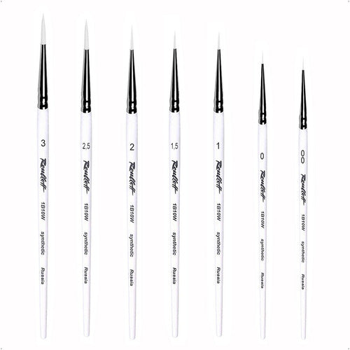No. 2 KB1-02,00WB - 1B10W - Roubloff Synthetic Brush - Round Brush from White Synthetic