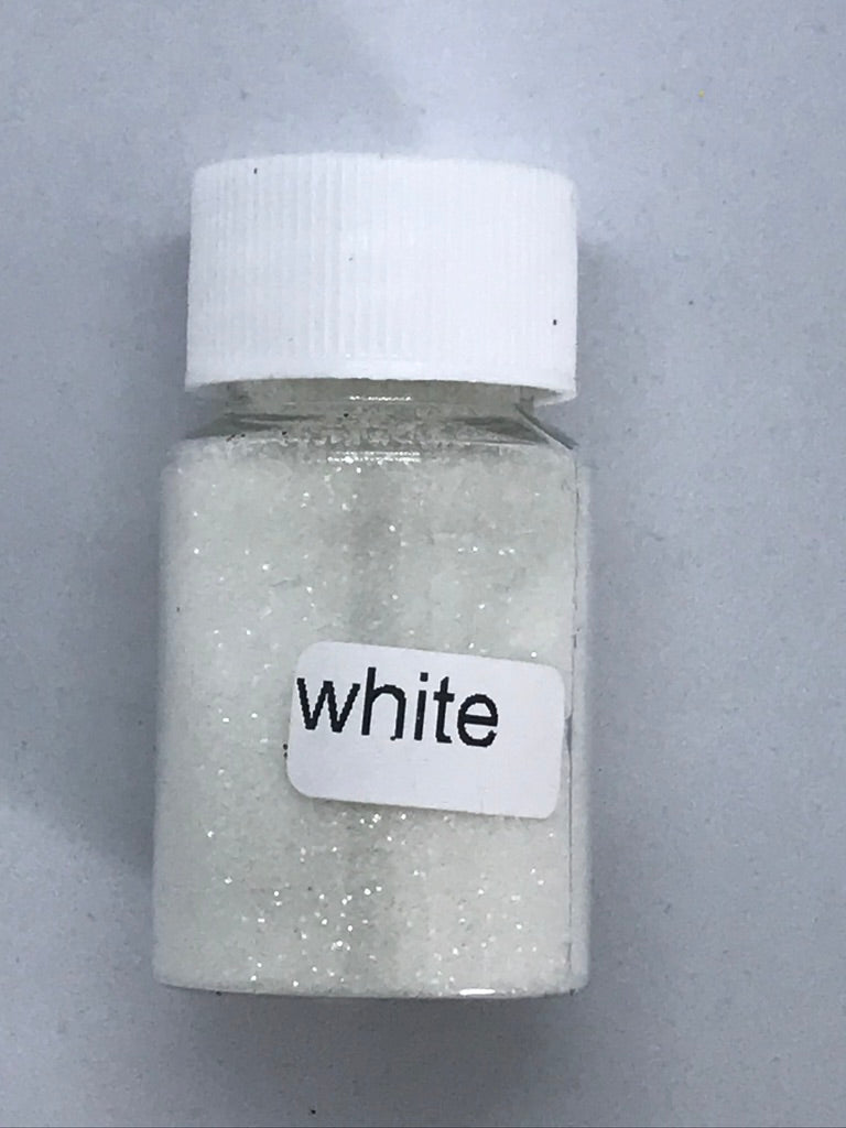 White Fine Glitter - +/- 20 grams