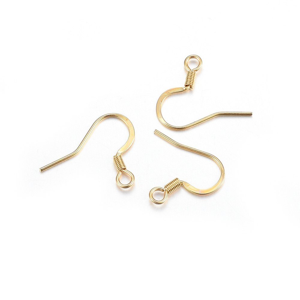 316 Surgical Stainless Steel Golden French Earring Hooks (5 PAIRS)