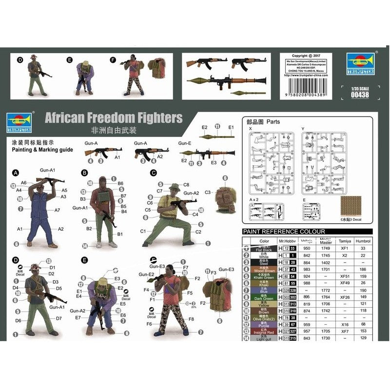 00438 - Trumpeter African Freedom Fighters (6 Figures)