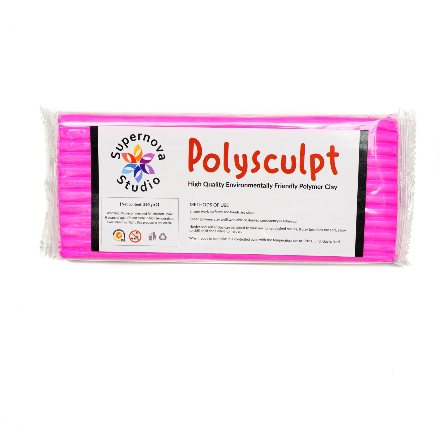 Fluo Pink Polysculpt ™ Polymer Clay -  250g