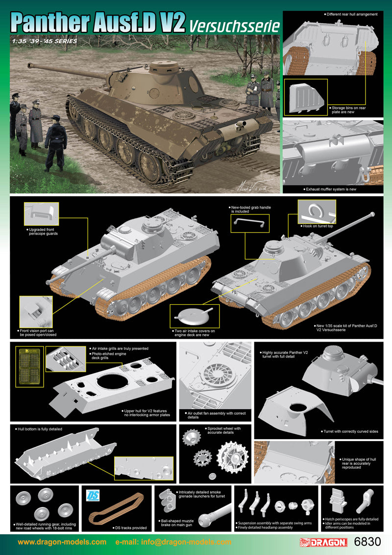 DR6830 - 1/35 Panther Ausf.D V2 Versuchsserie