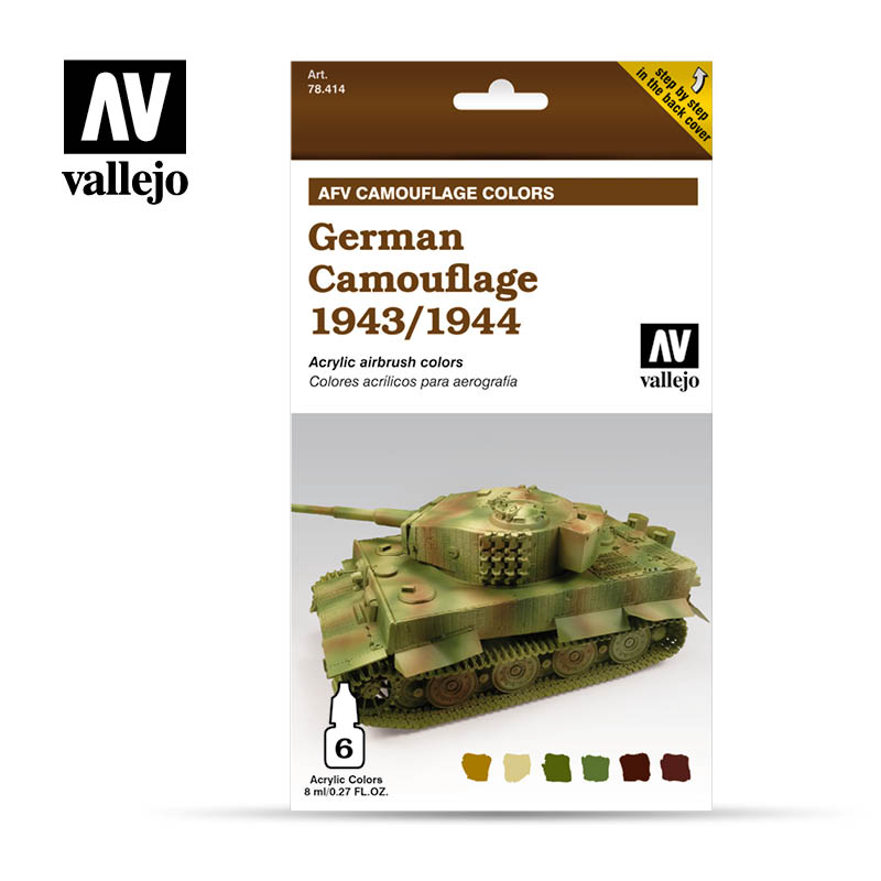 78.414 AFV German Camouflage 1943/1944  (6 x 8ml)