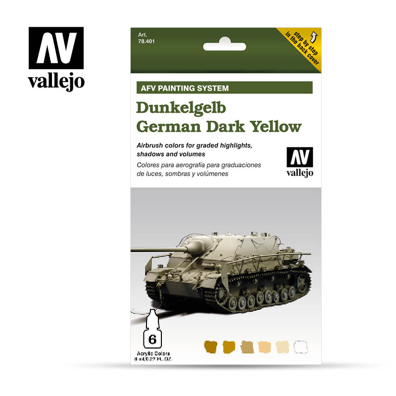 78.401 AFV German Yellow Armour Painting System (6 x 8ml)