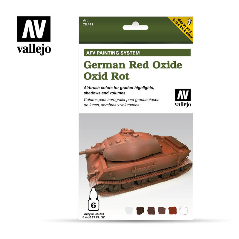 78.411 AFV German Red Oxide Armour Painting System (6 x 8ml)