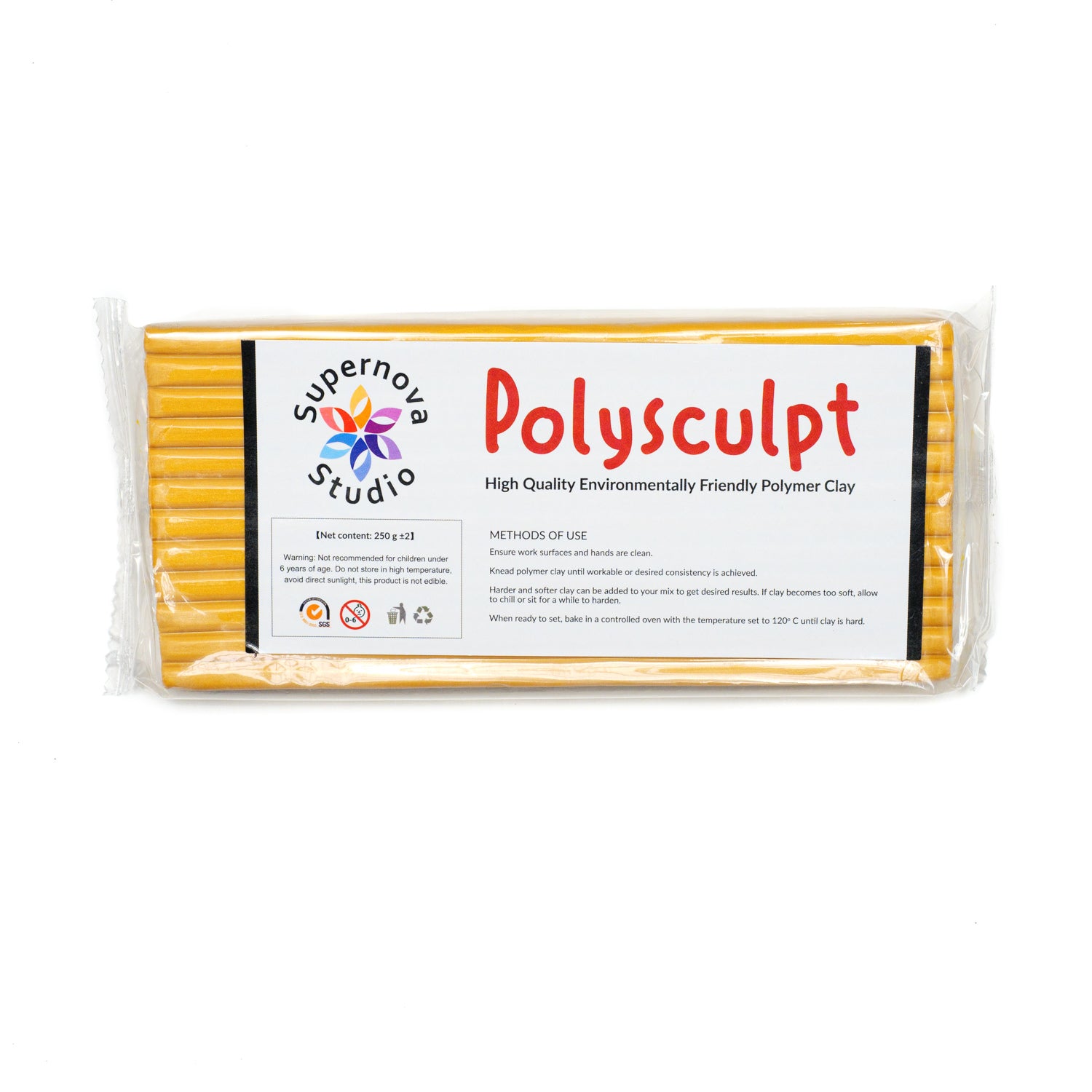 Gold Polysculpt™ Polymer Clay - 250g