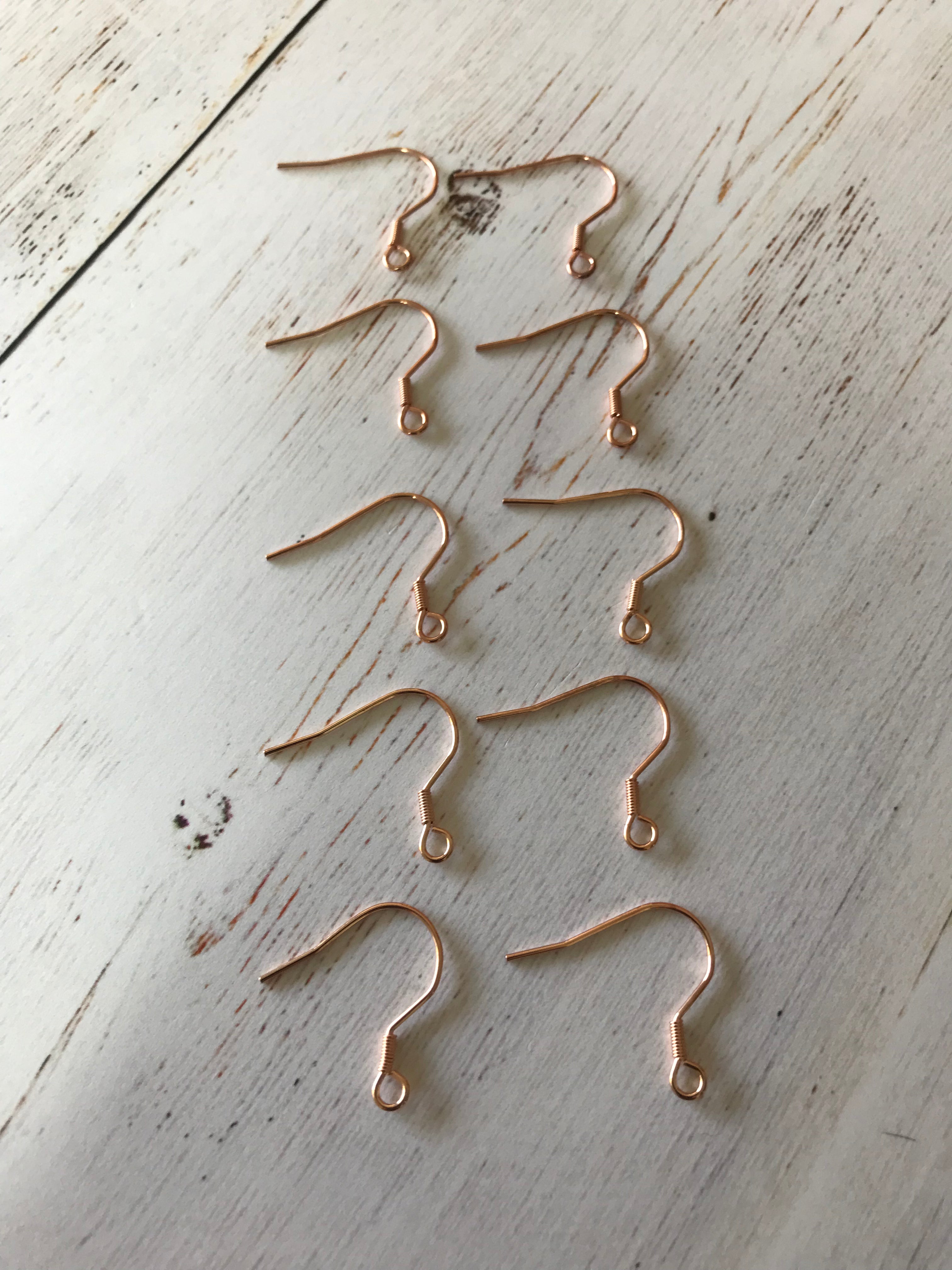 304 Stainless Steel - Rose Gold Earring Hooks (5 PAIRS)